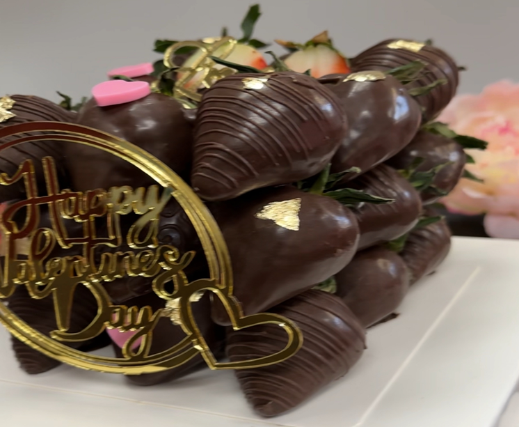 Chocolate Covered Strawberries - Cube